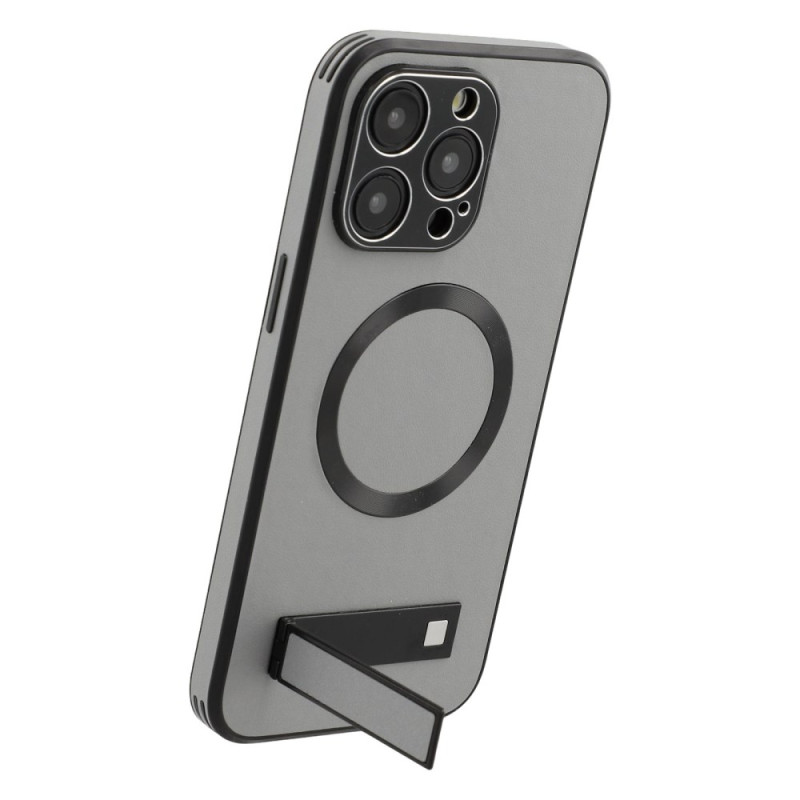 Phone 15 Pro Funda de piel MagSafe Style Soporte integrado