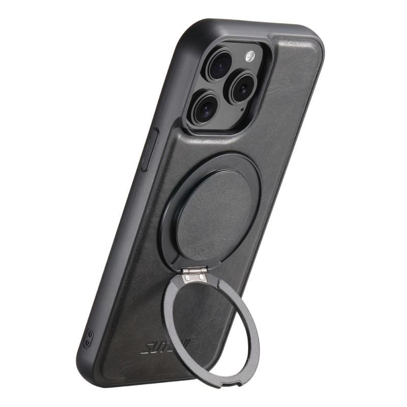 Funda iPhone 15 Pro MagSafe Efecto Piel Anillo-Soporte