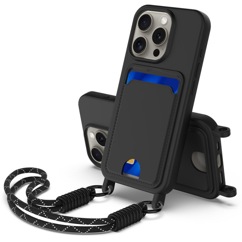 Funda con cordón iPhone 15 Pro Card Funda
