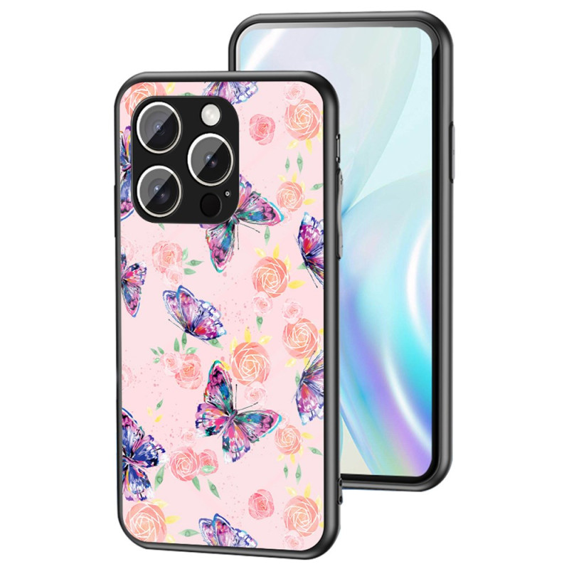 Funda iPhone 15 Pro Max Cristal Templado Mariposas