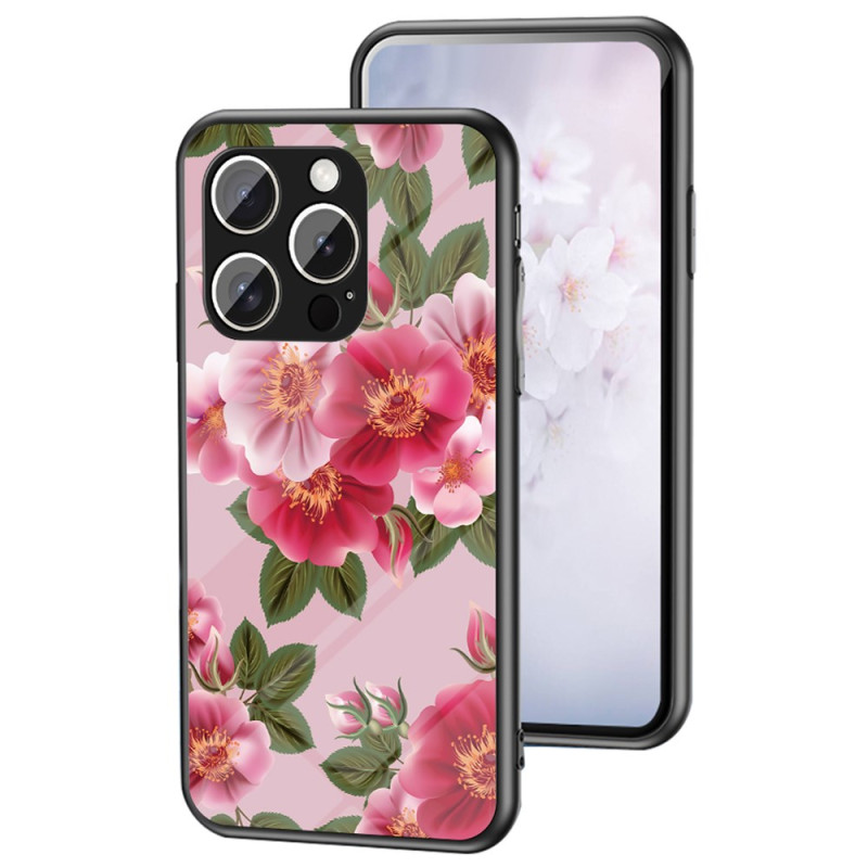 Funda iPhone 15 Pro Max Cristal Templado Floral