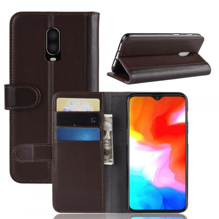 OnePlus 6T cuero dividido