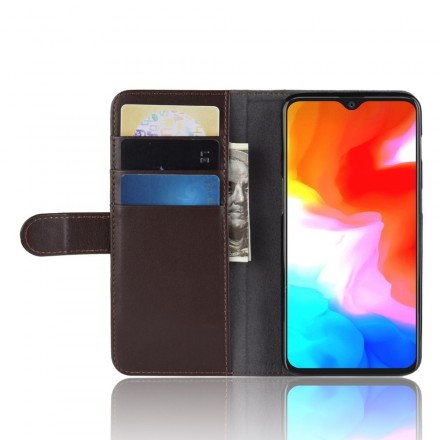 OnePlus 6T cuero dividido