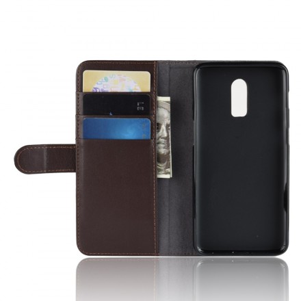 OnePlus 6T cuero dividido