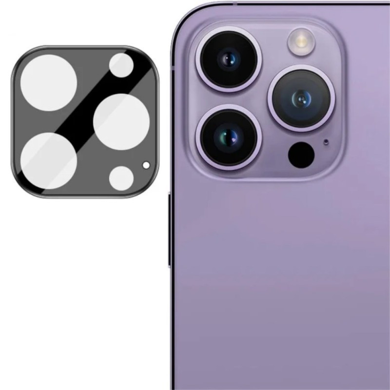 Lente protectora de cristal templado para iPhone 15 Pro / iPhone 15 Pro Max (versión en negro)
