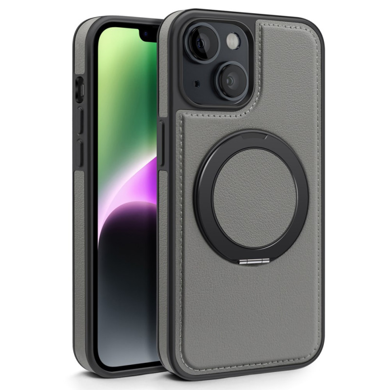 Funda MagSafe para iPhone 14 con soporte de anilla estilo cuero