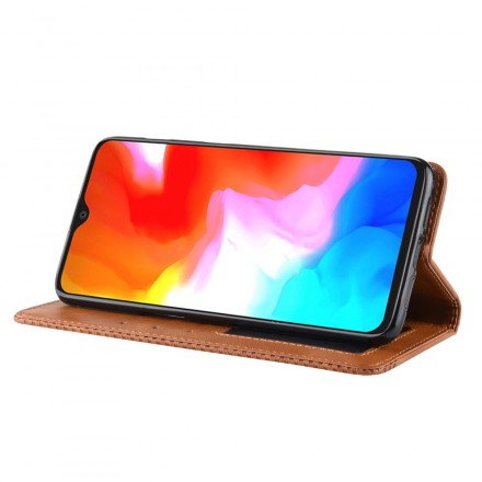 OnePlus 6T Vintage Leather Effect Flip Cover