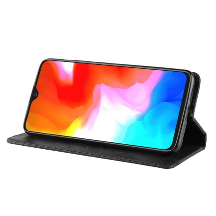 OnePlus 6T Vintage Leather Effect Flip Cover