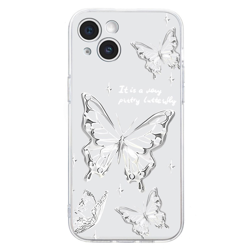 Funda iPhone 14 Plata Mariposas