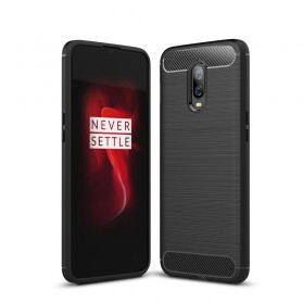 Funda de fibra de carbono cepillada para el OnePlus 6T