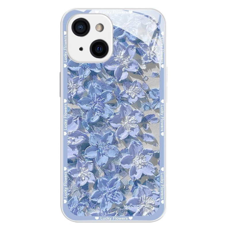 Funda para iPhone 14 Cristal templado Patrón floral