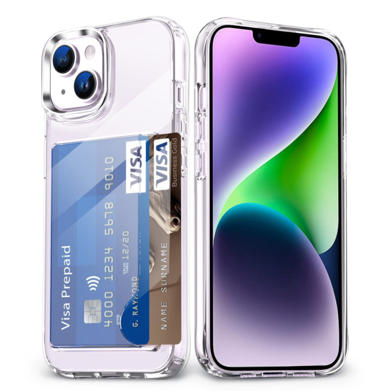 Funda transparente para iPhone 14 con tarjetero