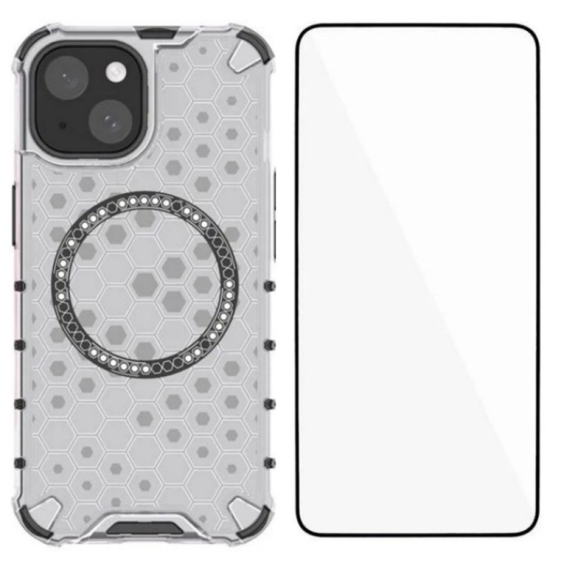 Funda iPhone 14 Plus MagSafe Honeycomb con protector de pantalla