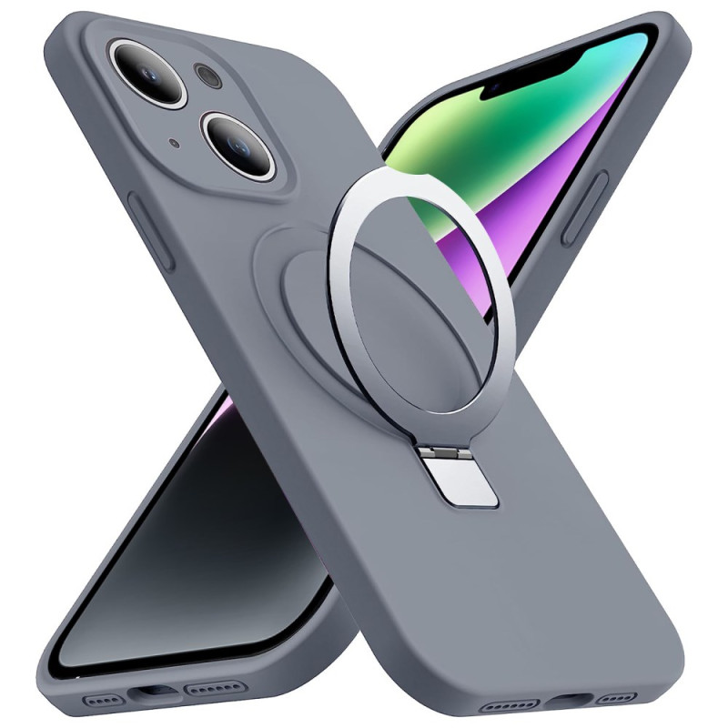 Funda de silicona líquida Magsafe para iPhone 14 Plus con soporte