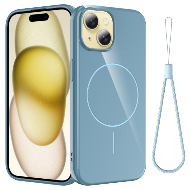 Funda de silicona Magsafe con cordón para iPhone 14