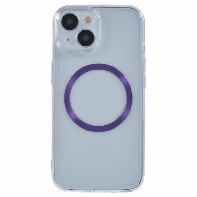 Funda MagSafe transparente con anillo de color para iPhone 14