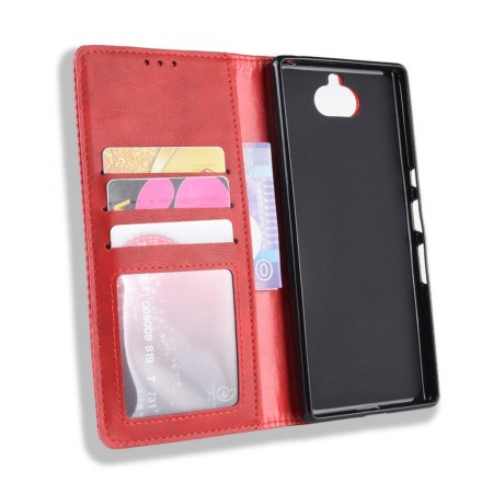 Sony Xperia 10 Faux Leather Flip Cover Liso Sony Xperia 10 Faux Leather Flip Cover Liso