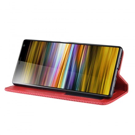 Sony Xperia 10 Faux Leather Flip Cover Liso Sony Xperia 10 Faux Leather Flip Cover Liso