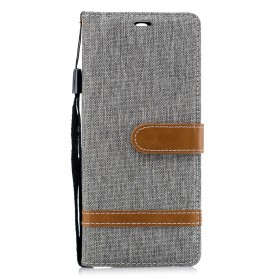 Funda de tela y cuero para Sony Xperia 10