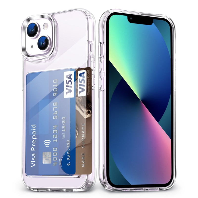 Funda transparente para iPhone 13 con tarjetero