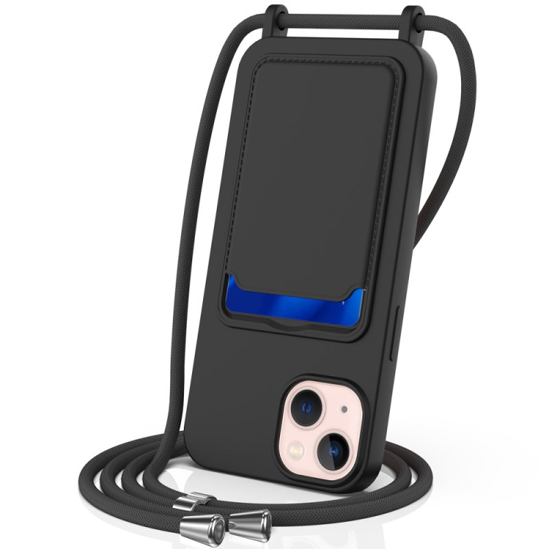 Funda de silicona con cordón para tarjetas iPhone 13