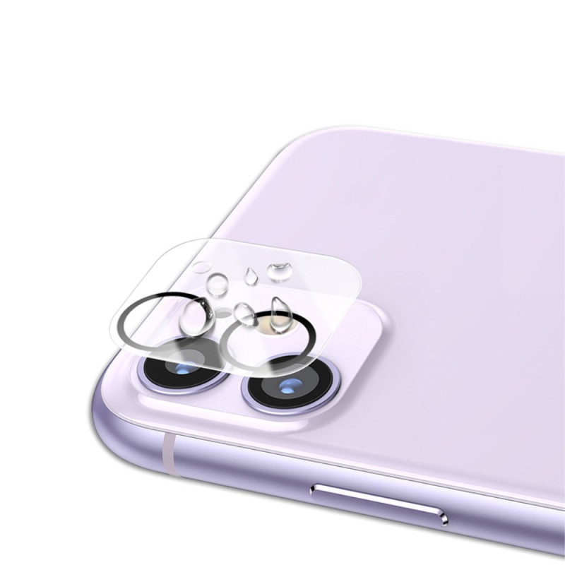 Lente protectora de cristal templado para iPhone 11 (círculos negros)