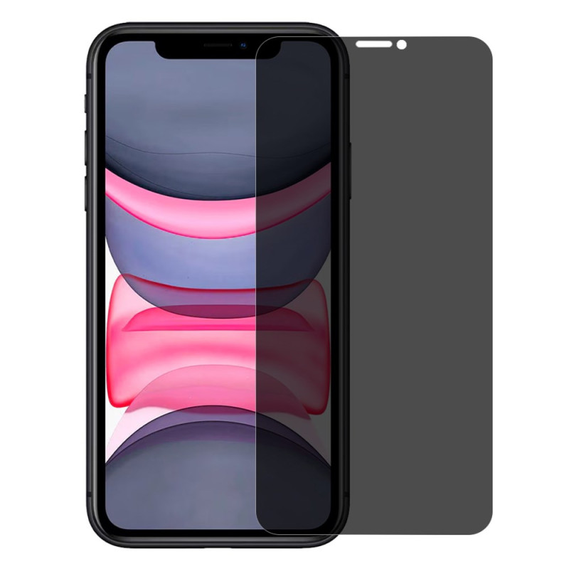 Protection en Verre Trempé Anti-Espion pour  Écran iPhone XR / 11