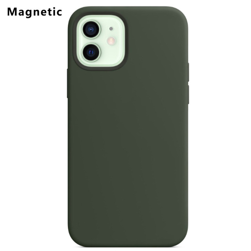 Funda iPhone 12 / 12 Pro MagSafe Silicona y MIcrofibra