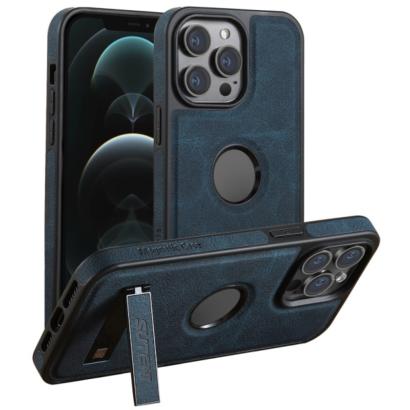 Funda MagSafe para iPhone 12 / 12 Pro con textura de lichi de apoyo