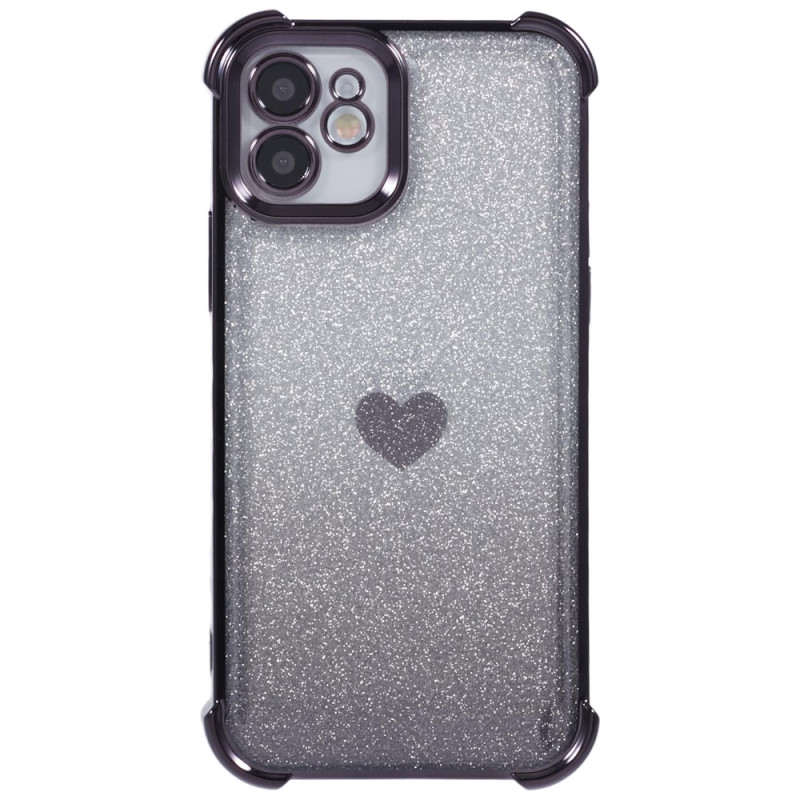 Funda Corazón y Purpurina iPhone 12