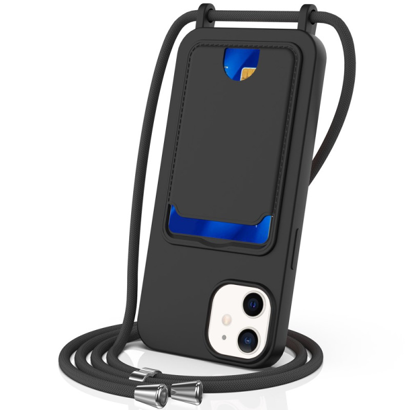 Funda con cordón iPhone 12 Tarjetero