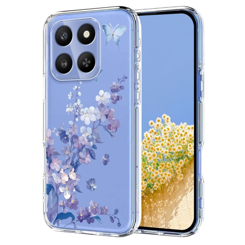 Honor 400 Smart 5G / 4G Funda Floral Transparente