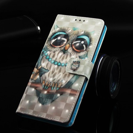 Funda de cordón para Samsung Galaxy A30 Miss Owl