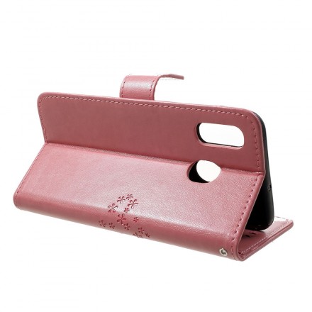 Funda con colgante para el Samsung Galaxy A30 de árbol y búho