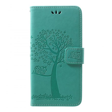 Funda con colgante para el Samsung Galaxy A30 de árbol y búho