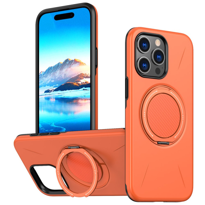 Funda magnética efecto metal para iPhone 14 Pro con soporte giratorio