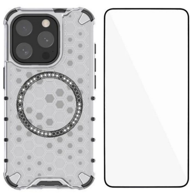 Funda iPhone 14 Pro MagSafe Honeycomb con protector de pantalla