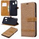 Funda de tela y piel para Samsung Galaxy A30 Funda de tela y piel para Samsung Galaxy A30