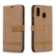 Funda de tela y piel para Samsung Galaxy A30 Funda de tela y piel para Samsung Galaxy A30