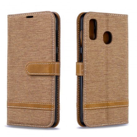 Funda de tela y piel para Samsung Galaxy A30 Funda de tela y piel para Samsung Galaxy A30