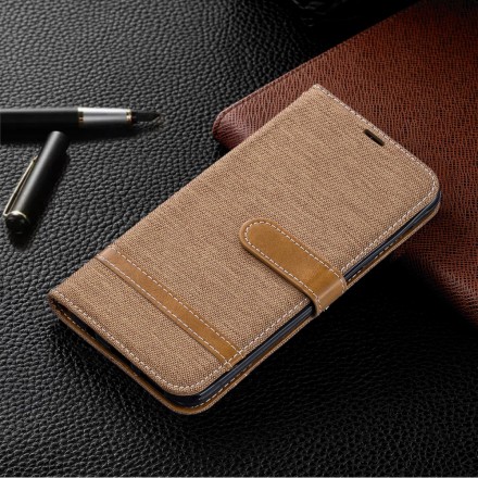 Funda de tela y cuero para Samsung Galaxy A30 Funda de tela y cuero para Samsung Galaxy A30