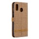 Funda de tela y cuero para Samsung Galaxy A30 Funda de tela y cuero para Samsung Galaxy A30