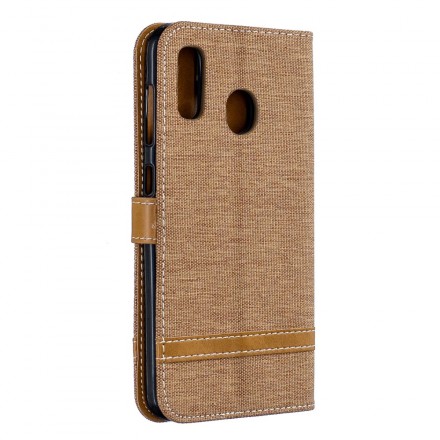 Funda de tela y cuero para Samsung Galaxy A30 Funda de tela y cuero para Samsung Galaxy A30