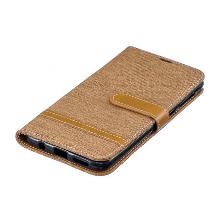 Funda de tela y piel para Samsung Galaxy A30 Funda de tela y piel para Samsung Galaxy A30