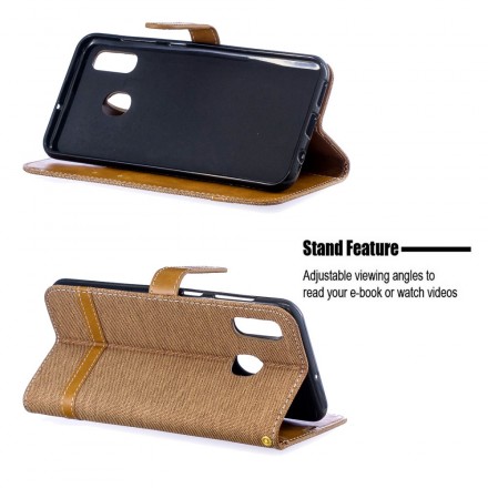 Funda de tela y cuero para Samsung Galaxy A30 Funda de tela y cuero para Samsung Galaxy A30