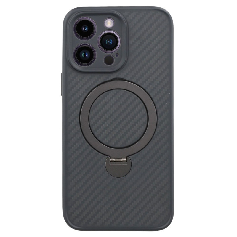 Funda MagSafe para iPhone 14 Pro con soporte de textura de fibra de carbono