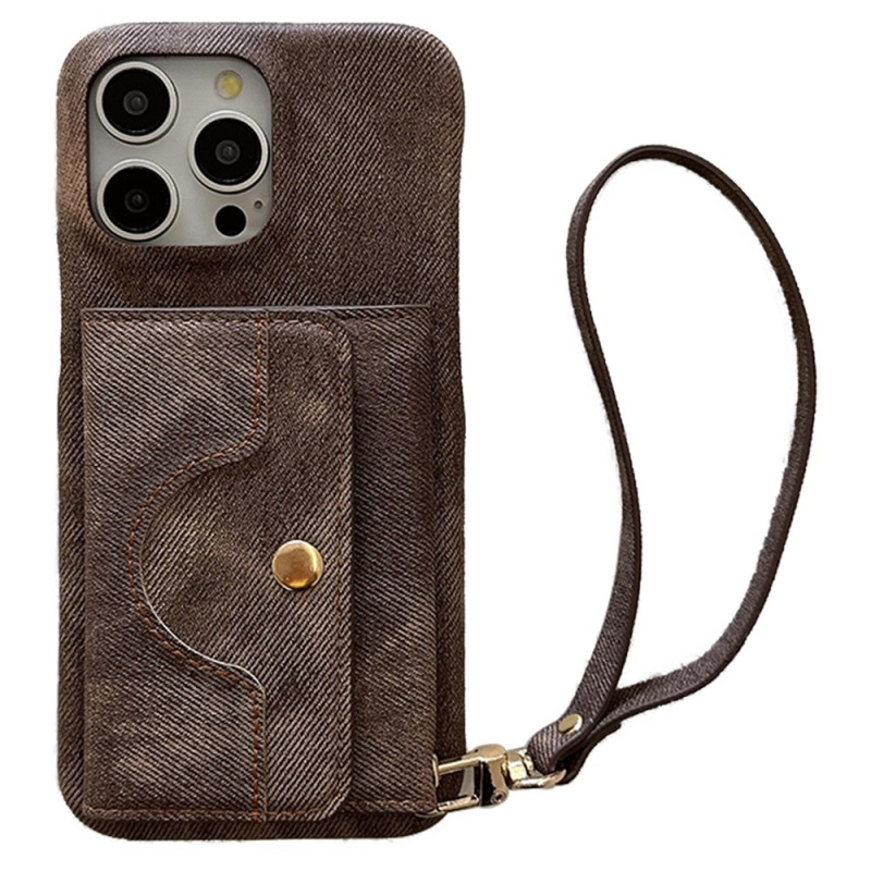 Funda iPhone 14 Pro Tarjetero Espejo y Lanyard