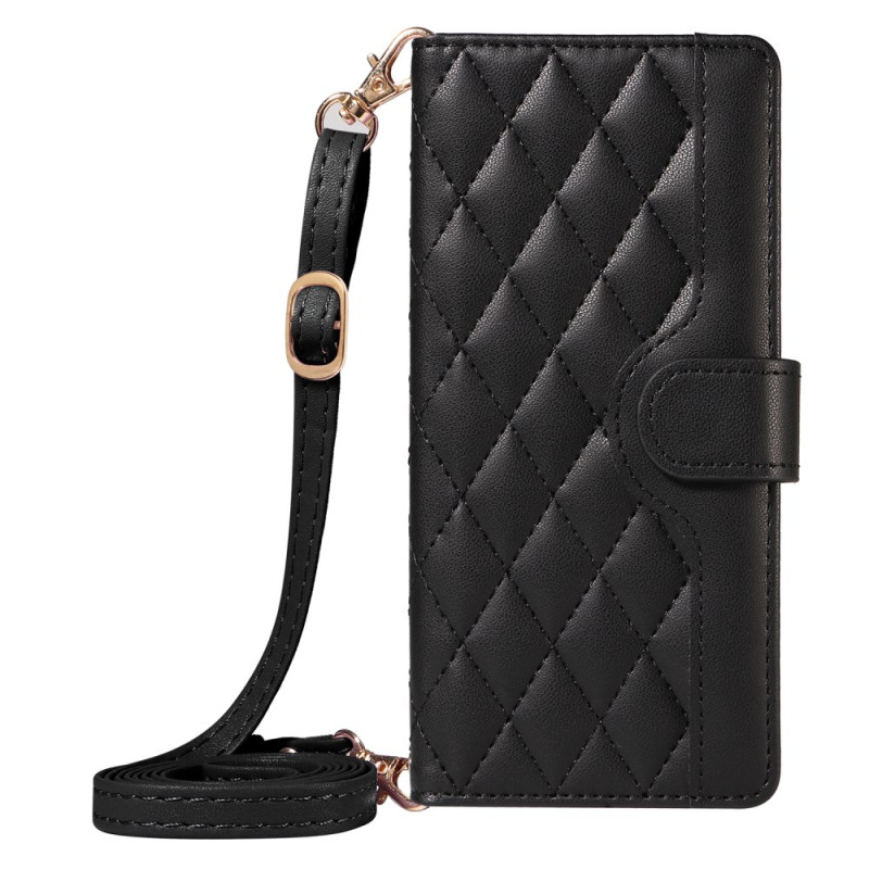 Funda de diseño acolchada con correas para iPhone 14 Pro