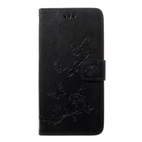 Funda con colgante de mariposas y flores para Samsung Galaxy A50