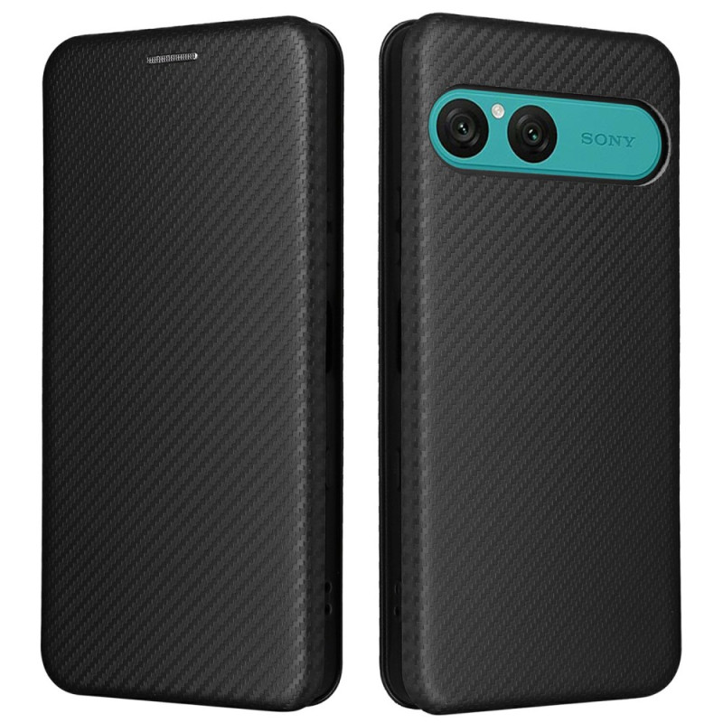 Flip Cover Sony Xperia 10 VII Fibra de Carbono